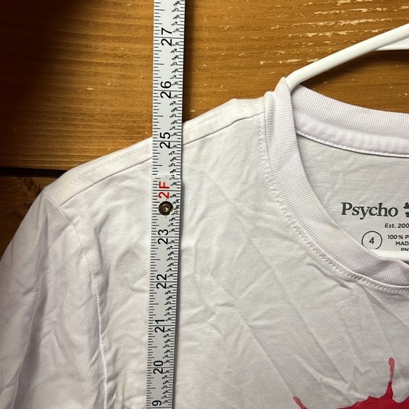 Psycho Bunny Mens Rowson Short Sleeve White T Shirt 4 Rainbow colors Pima Cotton - Picture 3 of 6